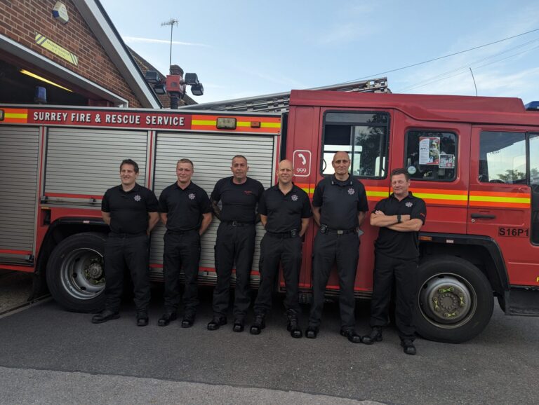 The crew at Lingfield Fire Station