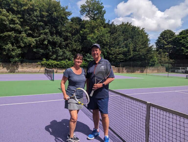 Vibi and Peter at Caterham & Whyteleafe Tennis Club