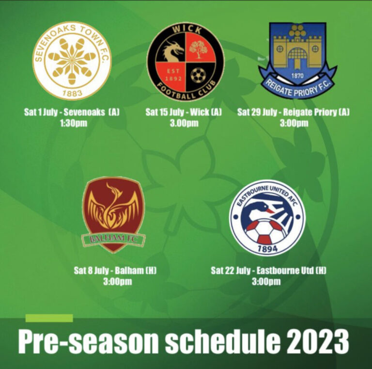 AFC Whyteleafe pre-season schedule 2023/24