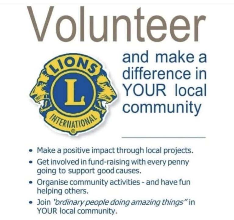 Lions Club volunteer poster