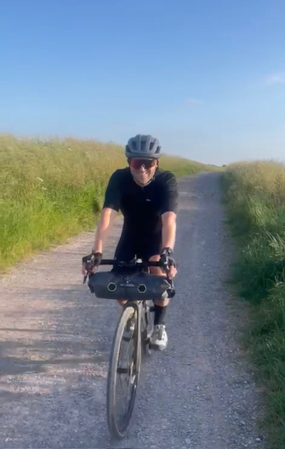 Patrick Jones on his bike