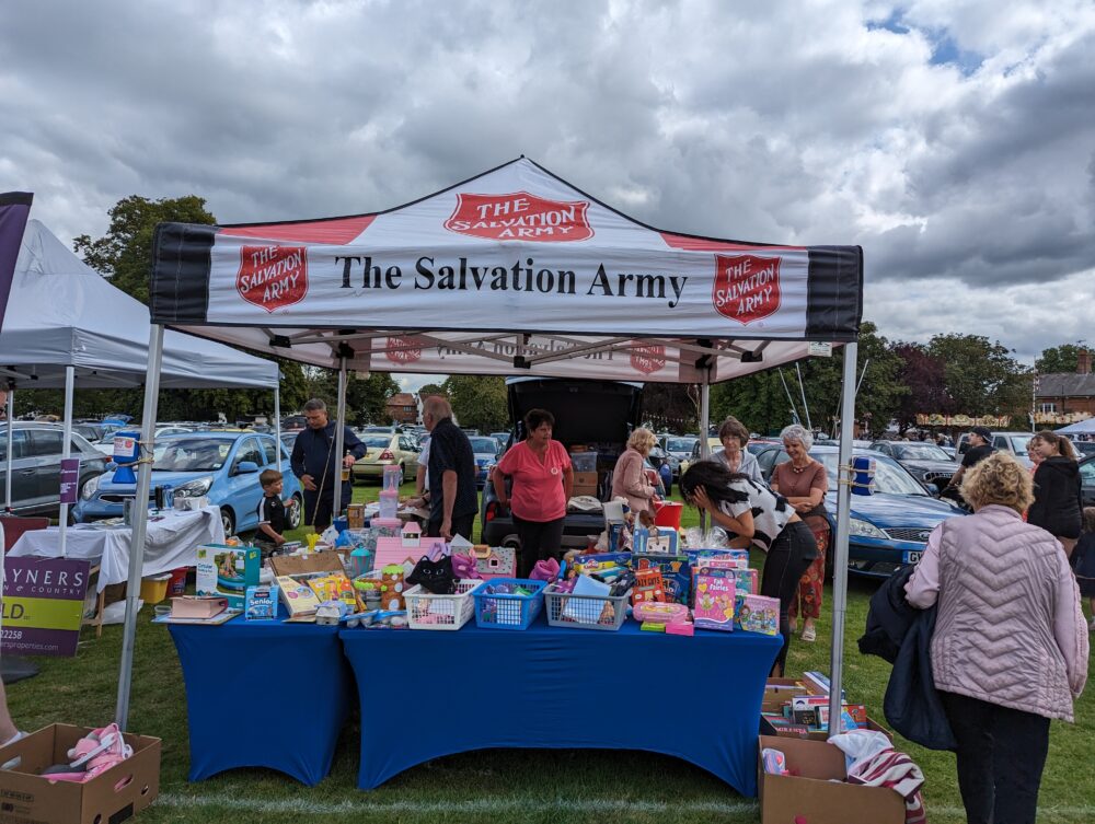 The Caterham Salvation Army stall at Godstone Village Fete