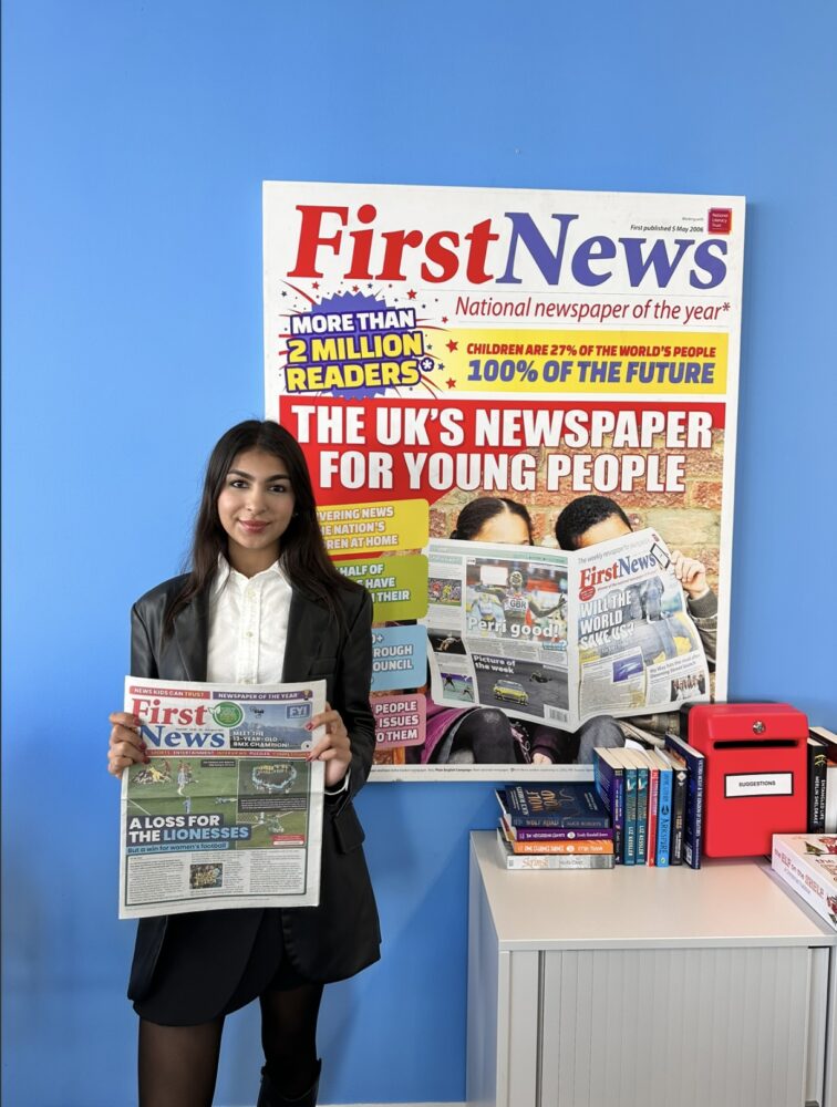 Ex-Tandridge Independent work experience student Safiyyah Choudry at First News
