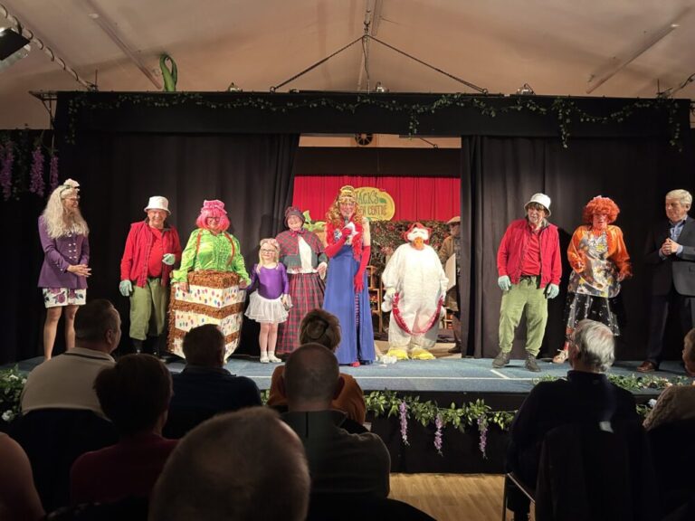 The cast of After the Beanstalk at Bletchingley Village Hall