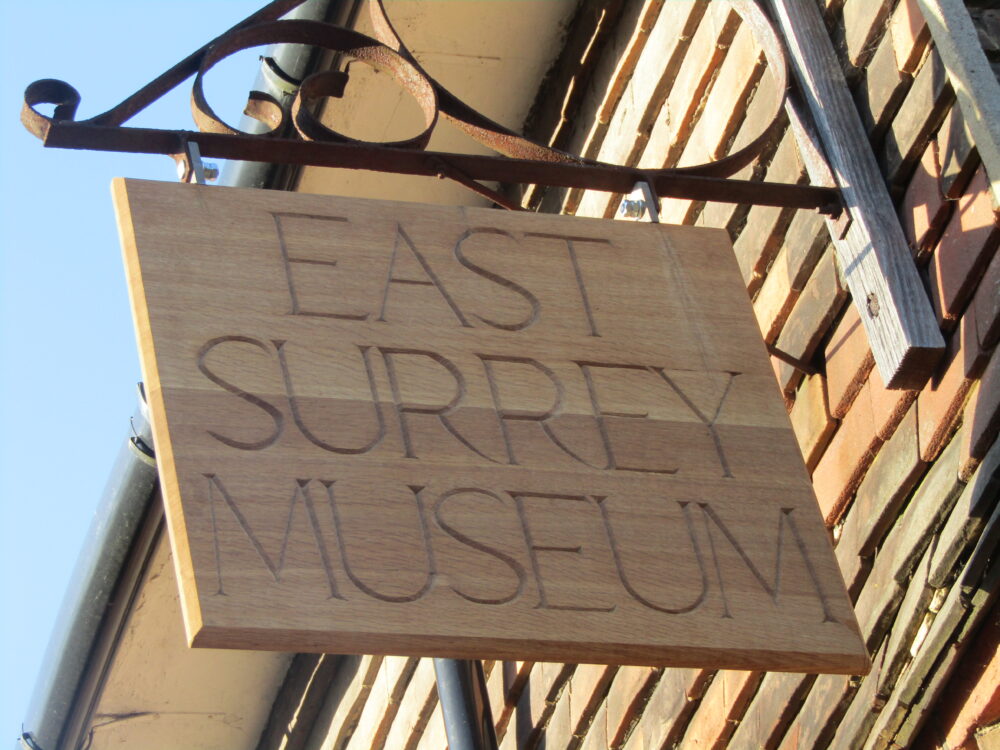 East Surrey Museum's new handcrafted heritage sign